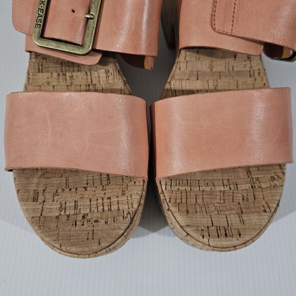 NEW Kork Ease Taige Sandal Chunky Platform Heel Orange Leather Cork Size 11 - Picture 5 of 12